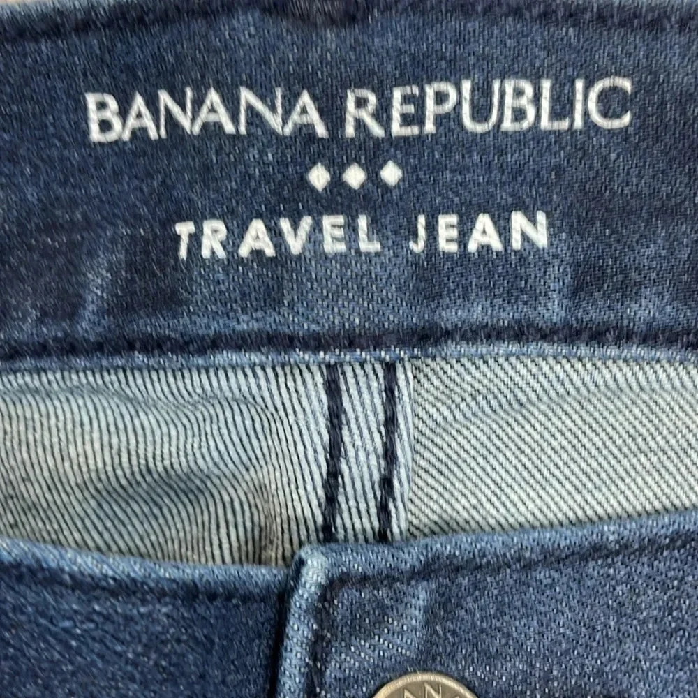 Banana Republic Travel Jean Athletic Fit Dark Rinse Denim 35x32